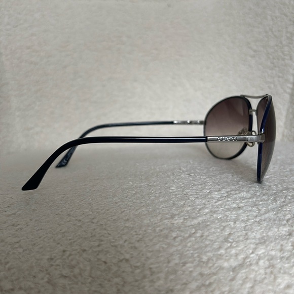 Gucci Aviator Frame Sunglasses - Navy Blue and Silver - Picture 2 of 6